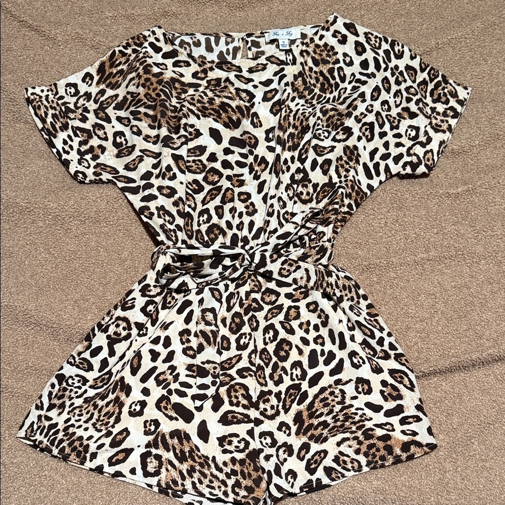 Leopard Print Romper